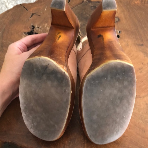 Latigo Anthropologie Nubuck Leather Wood Platform Sandal - Picture 8 of 8